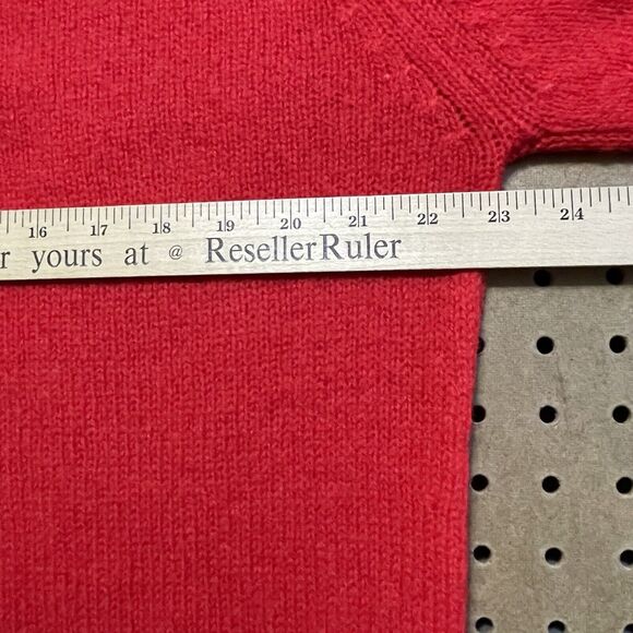 Paul Simon Real Shetland Wool Pullover Sweater Jumper Scotland Red Size 44/L Men - Picture 6 of 8
